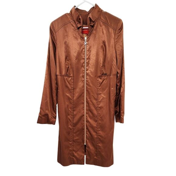 Christian Lacroix Gold Bronze Long Coat Size 38 US Size 6 - Picture 1 of 13